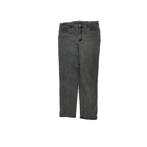 Gloria Vanderbilt Amanda Straight Leg Women's size 14 Black Denim jeans - Picture 1 of 6